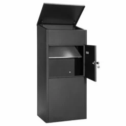 Paketbriefkasten Aus Verzinktem Stahlblech In Schwarz -Türschilder aus Edelstahl Geschäft paketbriefkasten aus verzinktem stahlblech in schwarz3