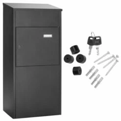 Paketbriefkasten Aus Verzinktem Stahlblech In Schwarz -Türschilder aus Edelstahl Geschäft paketbriefkasten aus verzinktem stahlblech in schwarz5