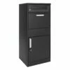 Paketbriefkasten Box Schwarz 50x37x115cm Freistehend Abschließbar