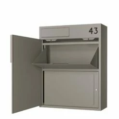 Paketbriefkasten Grau RAL 9007 -Türschilder aus Edelstahl Geschäft paketbriefkasten grau ral 90075