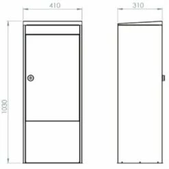 Paketbriefkasten MEFA MANA 482 Basaltgrau Semi-Matt RAL 7012 -Türschilder aus Edelstahl Geschäft paketbriefkasten mefa mana 482 basaltgrau semi matt ral 70125