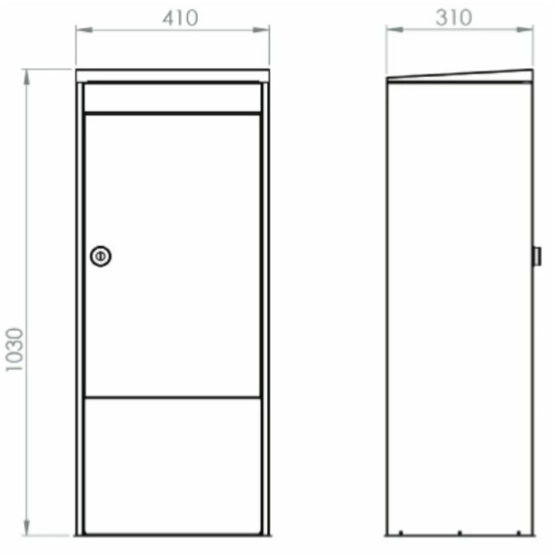 Paketbriefkasten MEFA MANA 482 Reinweiß Semi Matt RAL 9010 4 Paketbriefkasten MEFA MANA 482 Reinweiß Semi Matt RAL 9010 – Bild 4