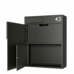 Paketbriefkasten Schwarz RAL 9005 -Türschilder aus Edelstahl Geschäft paketbriefkasten schwarz ral 90054