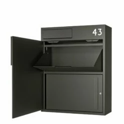 Paketbriefkasten Schwarz RAL 9005 -Türschilder aus Edelstahl Geschäft paketbriefkasten schwarz ral 90056