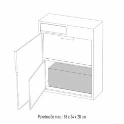 Paketbriefkasten Schwarz RAL 9005 -Türschilder aus Edelstahl Geschäft paketbriefkasten schwarz ral 90057