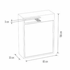 Paketbriefkasten Schwarz RAL 9005 -Türschilder aus Edelstahl Geschäft paketbriefkasten schwarz ral 90059