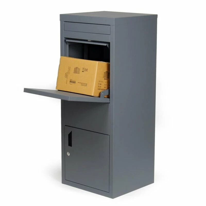 Paketkasten Paketbox Briefbox Standbriefkasten RAL 7016 Anthrazit Grau 2 Paketkasten Paketbox Briefbox Standbriefkasten RAL 7016 Anthrazit Grau – Bild 2