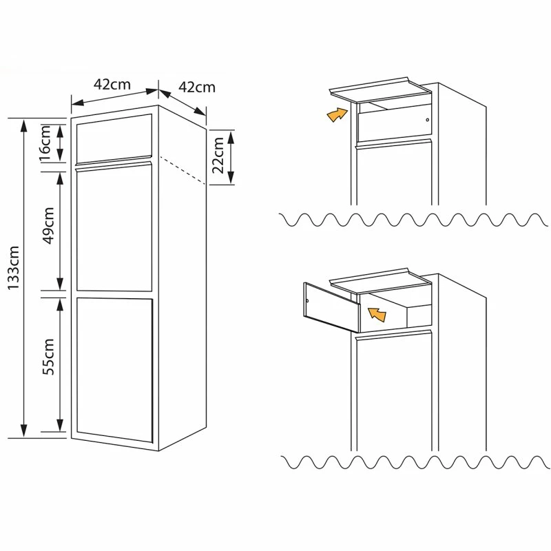 Paketkasten Postbox Paketbox Anthrazit RAL 7016 6 Paketkasten Postbox Paketbox Anthrazit RAL 7016 – Bild 6