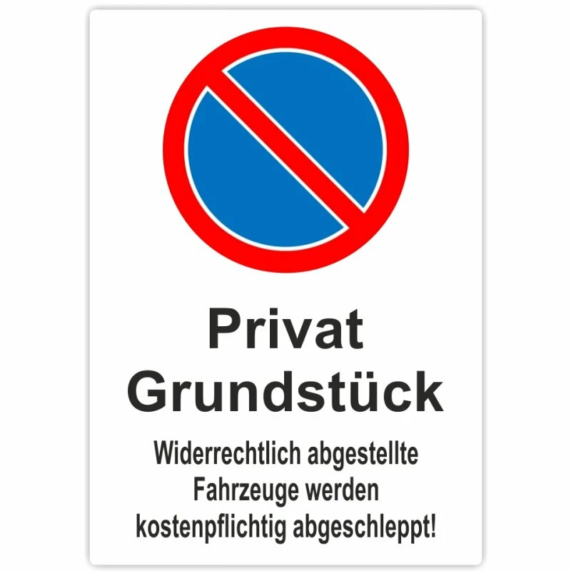 Parkschild Privatgrundstück Parkplatzschild Hochformat 20x30 Cm 1 Parkschild Privatgrundstück Parkplatzschild Hochformat 20x30 Cm