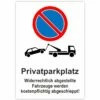 Parkschild Widerrechtlich Privatparkplatz Parkplatzschild Hochformat 20x30 Cm