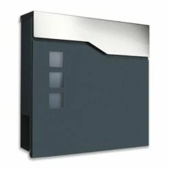 Premium Briefkasten Mit Zeitungsfach RAL 7016 Anthrazit