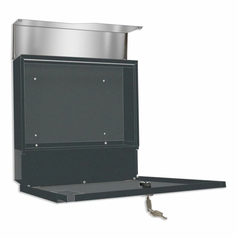 Premium Briefkasten Mit Zeitungsfach RAL 7016 Anthrazit 3 Premium Briefkasten Mit Zeitungsfach RAL 7016 Anthrazit – Bild 3