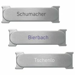 RENZ Edelstahl Namensschild RSA1 97990228 Mit Farbiger Schrift