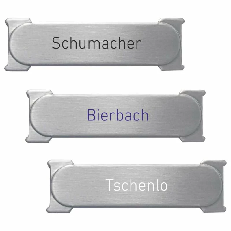 RENZ Edelstahl Namensschild RSA1 97990228 Mit Farbiger Schrift 1 RENZ Edelstahl Namensschild RSA1 97990228 Mit Farbiger Schrift