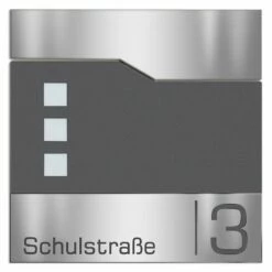 Säulenbriefkasten Inkl. Zeitungsfach DB 703 Graphit Mit Edelstahl Laser Namensblende -Türschilder aus Edelstahl Geschäft saeulenbriefkasten inkl zeitungsfach db 703 graphit mit edelstahl laser namensblende4