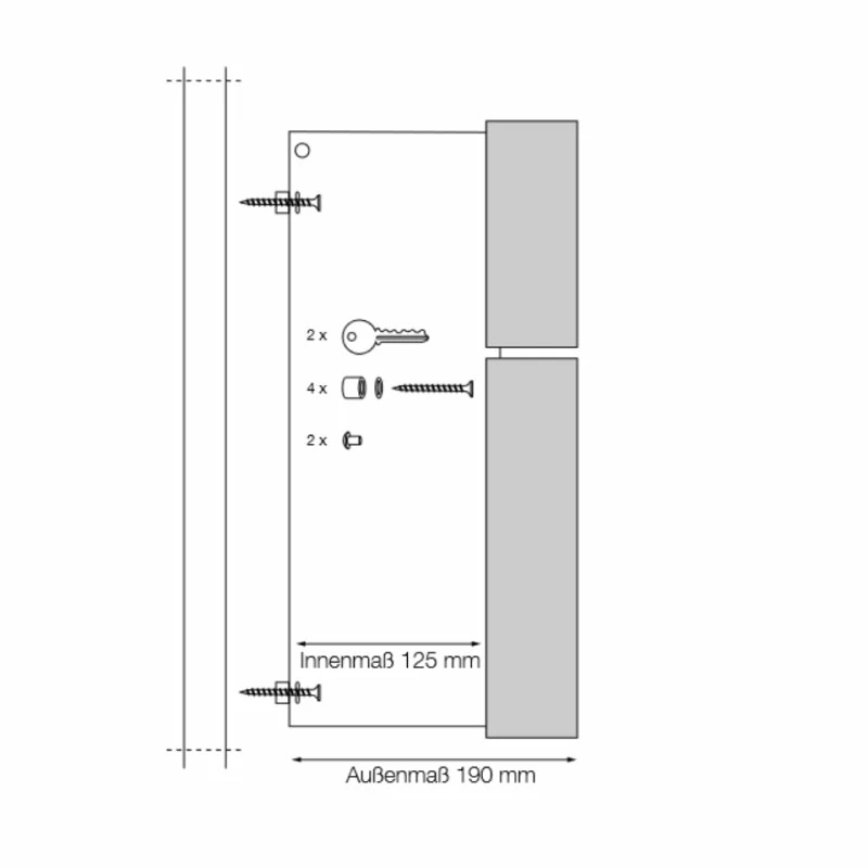 Safepost 12-4 Briefkasten Wandbriefkasten Edelstahl 5 Safepost 12-4 Briefkasten Wandbriefkasten Edelstahl – Bild 5