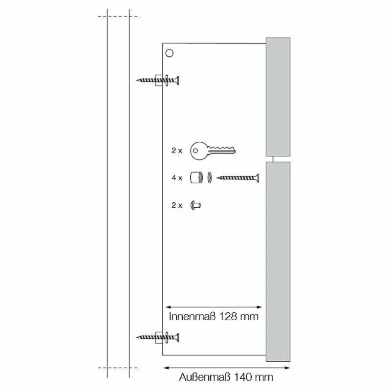 Safepost 122 Briefkasten Edelstahl Wandbriefkasten 2 Safepost 122 Briefkasten Edelstahl Wandbriefkasten – Bild 2