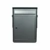 Safepost 28 Briefkasten Mit Zeitungsfach Grau + 2 Schlüssel