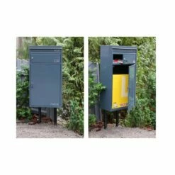 Safepost 45 Briefkasten Mit Paketfach Anthrazit -Türschilder aus Edelstahl Geschäft safepost 45 briefkasten mit paketfach anthrazit5