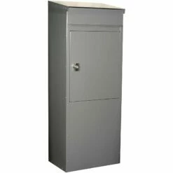 Safepost 855 Briefkasten Standbriefkasten Silbergrau RAL 9006