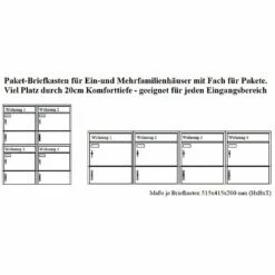 Safepost 921 TIAMAT Briefkasten Mit Paketfach Anthrazit -Türschilder aus Edelstahl Geschäft safepost 921 tiamat briefkasten mit paketfach anthrazit3