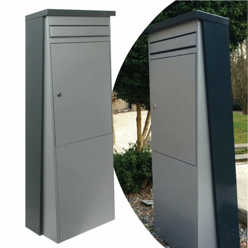 SafePost Eurotrend No.1 Großer Standbriefkasten Anthrazit & Silbergrau 901155 5 SafePost Eurotrend No.1 Großer Standbriefkasten Anthrazit & Silbergrau 901155 – Bild 5