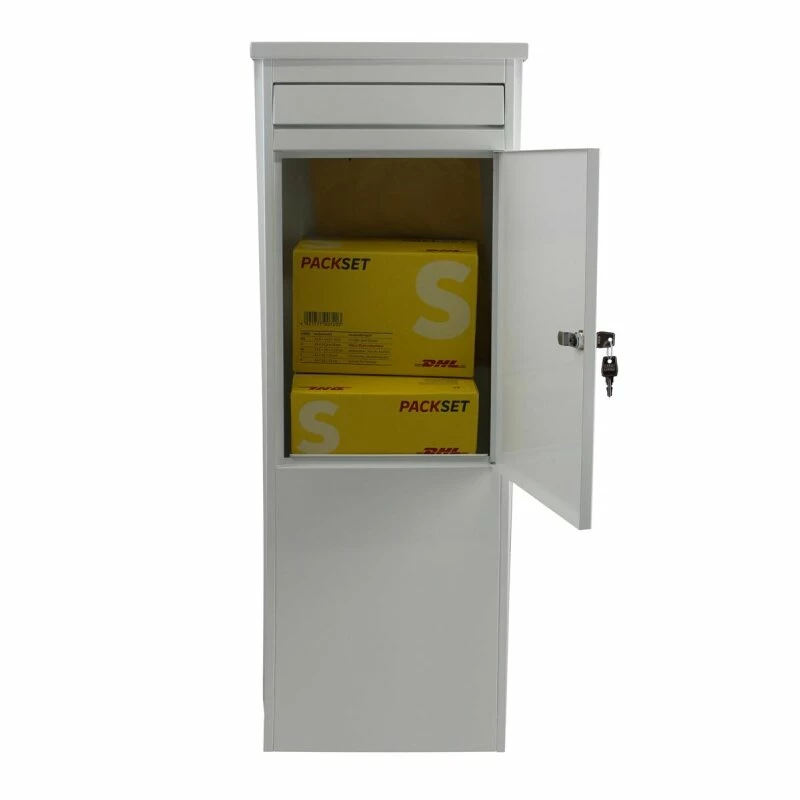 SafePost Eurotrend No.1 Großer Standbriefkasten Weiss 3 SafePost Eurotrend No.1 Großer Standbriefkasten Weiss – Bild 3