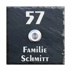 Schiefer Klingel 100x100mm Modern