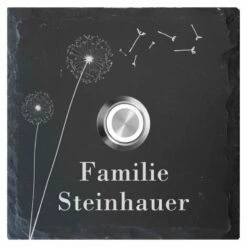 Schiefer Türklingel Klingelschild 130x130mm Albatros