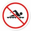 Schwimmen Verboten Verbotsschild Rundschild