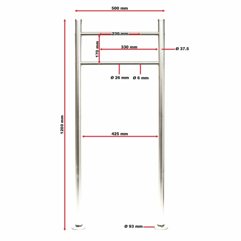 Ständer Standfuß EDELSTAHL Für Briefkasten Postbox Briefkastenständer 5 Ständer Standfuß EDELSTAHL Für Briefkasten Postbox Briefkastenständer – Bild 5