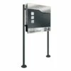 Standbriefkasten ANTHRAZIT GRAU RAL 7016 Mit Beschriftung Toppy1
