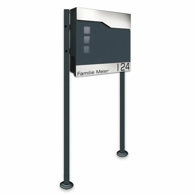 Standbriefkasten ANTHRAZIT GRAU RAL 7016 Mit Beschriftung Toppy2 1 Standbriefkasten ANTHRAZIT GRAU RAL 7016 Mit Beschriftung Toppy2