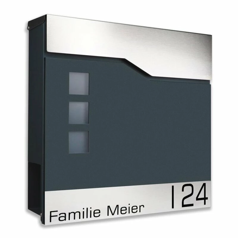 Standbriefkasten ANTHRAZIT GRAU RAL 7016 Mit Beschriftung Toppy2 6 Standbriefkasten ANTHRAZIT GRAU RAL 7016 Mit Beschriftung Toppy2 – Bild 6