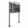 Standbriefkasten ANTHRAZIT GRAU RAL 7016 Mit Beschriftung Toppy3