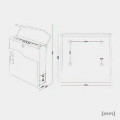Standbriefkasten ANTHRAZIT GRAU RAL 7016 Mit Beschriftung Toppy3 -Türschilder aus Edelstahl Geschäft standbriefkasten anthrazit grau ral 7016 mit beschriftung toppy33