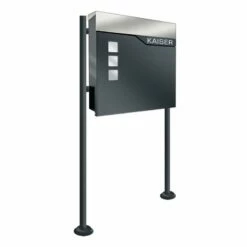 Standbriefkasten ANTHRAZIT Mit Beschriftung Briefkasten Postkasten Alticum