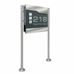 Standbriefkasten ANTHRAZIT Mit Beschriftung Briefkasten Postkasten Celia