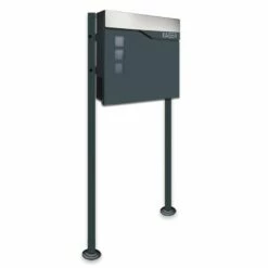 Standbriefkasten ANTHRAZIT RAL 7016 Mit Beschriftung Karl