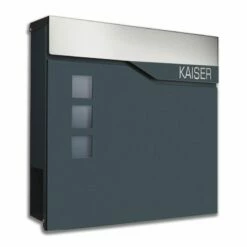 Standbriefkasten ANTHRAZIT RAL 7016 Mit Beschriftung Karl -Türschilder aus Edelstahl Geschäft standbriefkasten anthrazit ral 7016 mit beschriftung karl6