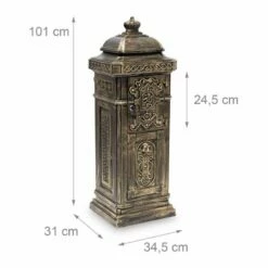 Standbriefkasten Antik In Nostalgischer Optik Englischem Stil Gold -Türschilder aus Edelstahl Geschäft standbriefkasten antik in nostalgischer optik englischem stil gold3