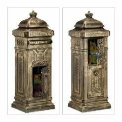 Standbriefkasten Antik In Nostalgischer Optik Englischem Stil Gold -Türschilder aus Edelstahl Geschäft standbriefkasten antik in nostalgischer optik englischem stil gold5