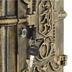 Standbriefkasten Antik In Nostalgischer Optik Englischem Stil Gold -Türschilder aus Edelstahl Geschäft standbriefkasten antik in nostalgischer optik englischem stil gold6