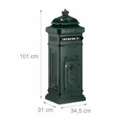 Standbriefkasten Antik In Nostalgischer Optik Englischem Stil Grün -Türschilder aus Edelstahl Geschäft standbriefkasten antik in nostalgischer optik englischem stil gruen4