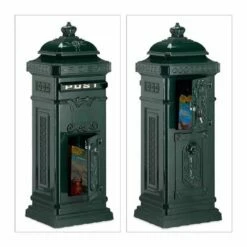 Standbriefkasten Antik In Nostalgischer Optik Englischem Stil Grün -Türschilder aus Edelstahl Geschäft standbriefkasten antik in nostalgischer optik englischem stil gruen5