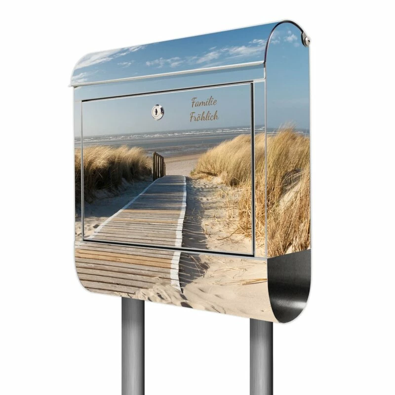 Standbriefkasten Briefkasten Edelstahl Dünen 1 Standbriefkasten Briefkasten Edelstahl Dünen