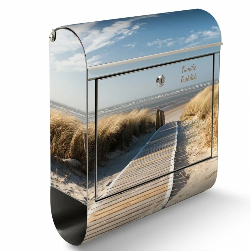 Standbriefkasten Briefkasten Edelstahl Dünen 3 Standbriefkasten Briefkasten Edelstahl Dünen – Bild 3