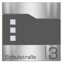 Standbriefkasten Inkl. Zeitungsfach DB 703 Graphit Mit Edelstahl Laser Namensblende -Türschilder aus Edelstahl Geschäft standbriefkasten inkl zeitungsfach db 703 graphit mit edelstahl laser namensblende3