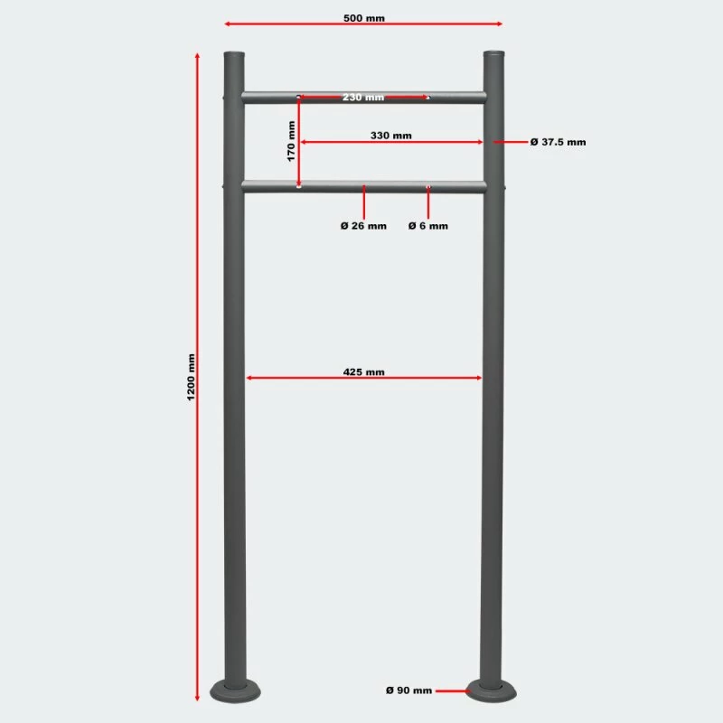 Standbriefkasten Mit FUNKKLINGEL ANTHRAZIT Benedikt 7 Standbriefkasten Mit FUNKKLINGEL ANTHRAZIT Benedikt – Bild 7