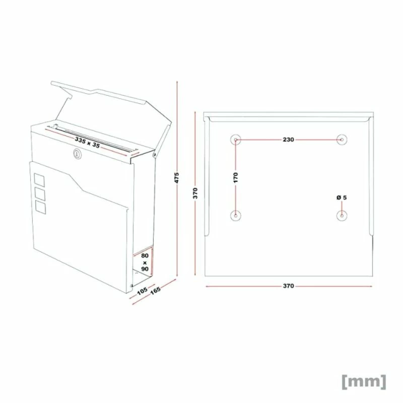Standbriefkasten Mit FUNKKLINGEL ANTHRAZIT Postkasten Briefkasten Helena 4 Standbriefkasten Mit FUNKKLINGEL ANTHRAZIT Postkasten Briefkasten Helena – Bild 4